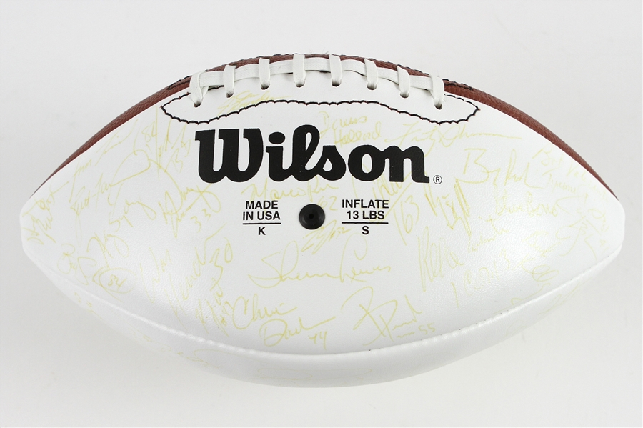 1997 Green Bay Packers Team Signed Football w/ 50+ Signatures Including Reggie White, Brett Favre, Robert Brooks, Dorsey Levens, Santana Dotson & More (JSA)