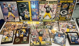 1990s-2000s Green Bay Packers Framed Photos, Plaques, Pins and more (Lot of 70)