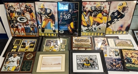 1990s-2000s Green Bay Packers Framed Photos, Plaques, Pins and more (Lot of 70)