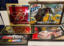1990s-2000s Green Bay Packers & NASCAR Miller Beer Advertisements (Lot of 15)