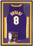 2003 Kobe Bryant Los Angeles Lakers Signed 29"x 42" Framed Jersey (Tristar)