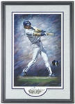 1992 Robin Yount Milwaukee Brewers "3,000 Hits" Signed 28"x 39" Framed Print (JSA)