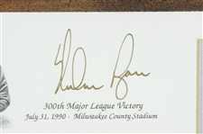 1993 Nolan Ryan Texas Rangers 300th Major League Victory Signed 31x 40 Lithograph (JSA)