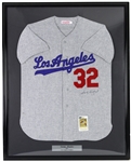1955-1966 Sandy Koufax Los Angeles Dodgers Signed 34"x 42" Jersey (JSA)