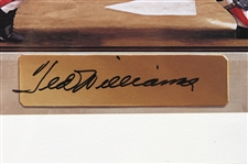 1939-1960 Ted Williams Boston Red Sox Signed 25x 31 Lithograph (JSA)