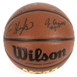 2006-07 Wisconsin Badgers Team Signed Wilson NCAA Basketball w/ 12 Signatures Including Bo Ryan, Brian Butch, Alando Tucker & More (JSA)
