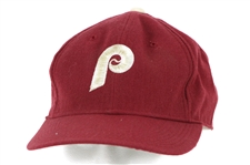 1985-89 Mike Schmidt Philadelphia Phillies Game Worn Cap (MEARS LOA)