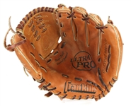 1980's (late) Bobby Witt Texas Rangers Signed Game Worn Franklin Mitt (MEARS LOA/JSA)