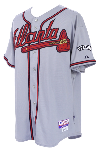 2008 Bobby Cox Atlanta Braves Signed Game Worn Road Jersey (MEARS LOA/JSA)
