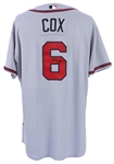 2008 Bobby Cox Atlanta Braves Signed Game Worn Road Jersey (MEARS LOA/JSA)