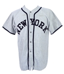 1940s-50s New York Game Worn Flannel Baseball Jersey (MEARS LOA) 