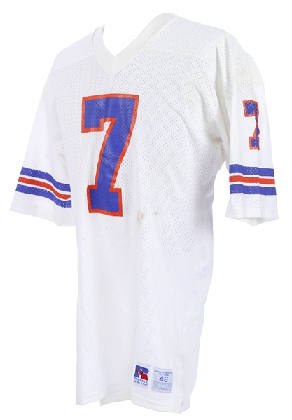 1985 John Elway Denver Broncos Signed Game Worn Road Jersey (MEARS A10/JSA)