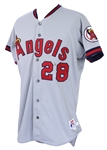 1990 Bert Blyleven California Angels Signed Game Worn Road Jersey (MEARS A9/JSA)