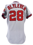 1990 Bert Blyleven California Angels Signed Game Worn Road Jersey (MEARS A9/JSA)