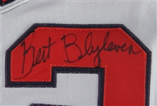 1990 Bert Blyleven California Angels Signed Game Worn Road Jersey (MEARS A9/JSA)