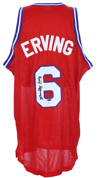 2000s Julius "Dr. J" Erving Philadelphia 76ers Signed Jersey (TriStar)