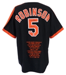 2005 Brooks Robinson Baltimore Orioles Signed Career Highlights Embroidered Jersey (MLB Hologram/TriStar)