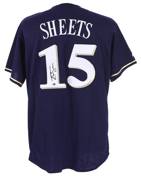 2000s Ben Sheets Milwaukee Brewers Signed Jersey (JSA)