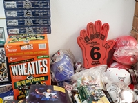 1980s-2000s Baseball, Football, & Basketball Bobble Heads, Pinbacks, Schedules, Photos, and more (Lot of 450+)