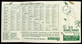 1955 Milwaukee Sentinel First in Sports National and American League Schedule 
