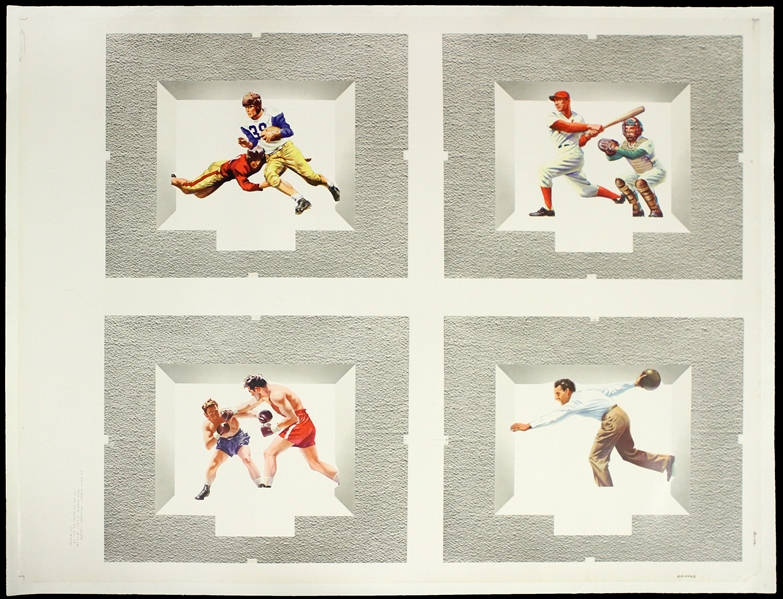 1940s Boxing Proof 43”x55” Poster 