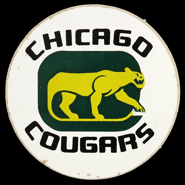 1970s Chicago Cougars 3" Logo Sticker