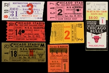 1970s Basketball Ticket Stubs Including Chicago Bulls, Milwaukee Bucks, Los Angeles Lakers and more (Lot of 7)