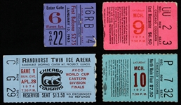 1960s-1970s Chicago Cougars Hockey Ticket Stubs (Lot of 4)