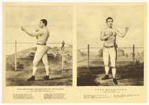 1849-1859 (Reprint) Tom Sayers and John Morrissey Paper Photo