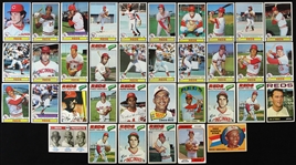 1960s-1970s Cincinnati Reds Topps Trading Cards Including Roger Nelson, Chico Cardenas, Jim OToole and more (Lot of 36)