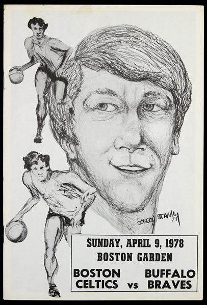 1978 Boston Celtics vs Buffalo Braves Basketball Program 