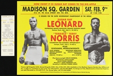 1980s-1990s Hagler vs Durand Ticket and Sugar Ray Leonard vs Terry Norris Madison Square Garden Flyer 