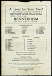 1940s Rennebohm Drug Stores Wisconsin vs Purdue Starting Line-Ups Handbill 