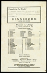 1942 Rennebohm Drug Stores Wisconsin vs Chicago Starting Line-Ups Handbill 