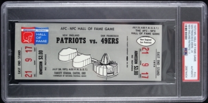 1973 San Francisco 49ers vs. New England Patriots Hall of Fame Game Full Ticket (PSA/DNA Slabbed) 