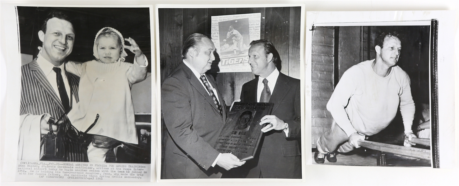 1960s Stan Musial St. Louis Cardinals Original 8"x 10" Photos