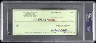 1983 Robin Yount Milwaukee Brewers Signed Check (PSA/DNA Slabbed)