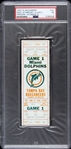 1976 Miami Dolphins vs. Tampa Bay Buccaneers Game 1 Full Ticket (PSA/DNA Slabbed)
