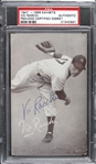 1947-1966 Vic Raschi New York Yankees Signed 3"x 5" Exhibit Card (PSA/DNA Slabbed)