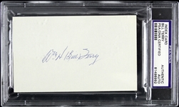 1923-1936 Bill Terry New York Giants Signed 3"x 5" Index Card (PSA/DNA Slabbed)