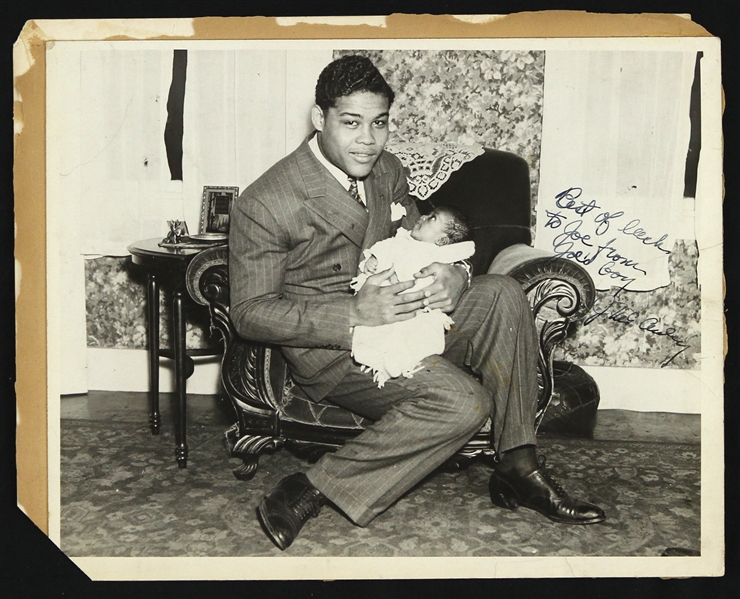 1937-1949 Joe Louis & Family 8"x 10" Mounted B&W Photos  