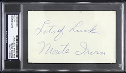 1949-1955 Monte Irvin New York Giants Signed 3"x 5" Index Card (PSA/DNA Slabbed)