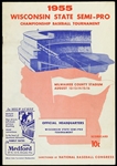 1955 Wisconsin State Semi-Pro Championship Baseball Tournament Scorecard 