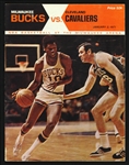 1971 Milwaukee Bucks vs. Cleveland Cavaliers NBA Basketball Program 