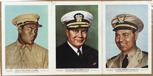 1942 Joe Louis / Gene Tunney / Jack Dempsey Boxers in Military 15"x 30" Chicago Sun Supplement 