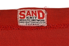 1940's Sand Knit Red #34 Game Worn Basketball Jersey (MEARS LOA)