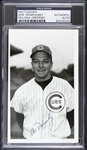 1956-1960 Moe Drabowsky Chicago Cubs Signed 3"x 5" Photo (PSA/DNA Slabbed)