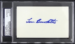 1951-1963 Lew Burdette Milwaukee Braves Signed 3"X 5" Index Card (PSA/DNA Slabbed) 
