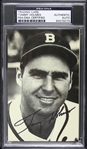 1942-1951 Tommy Holmes Boston Braves Signed 3"x 5" Trading Card (PSA/DNA Slabbed) 