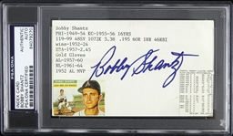 1949 Bobby Shantz Kansas City Athletics Signed 3"x 5" Index Card (PSA/DNA Slabbed)